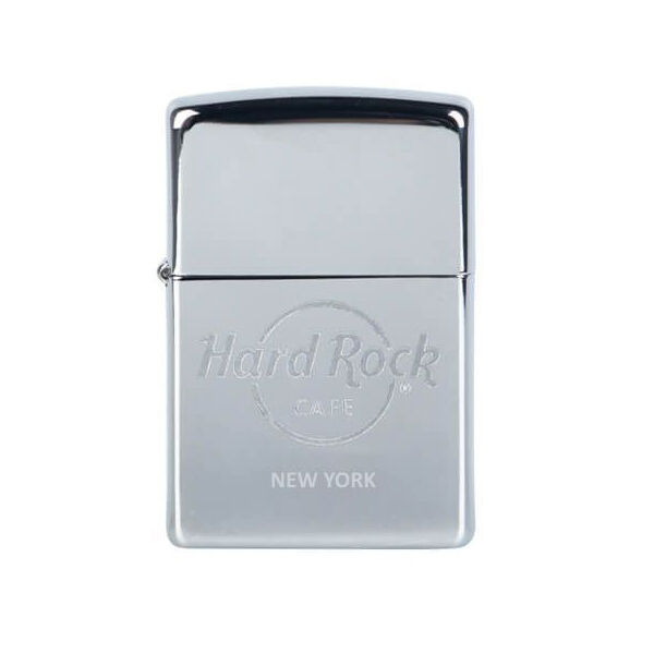 Zippo Chrome Etched Logo Lighter